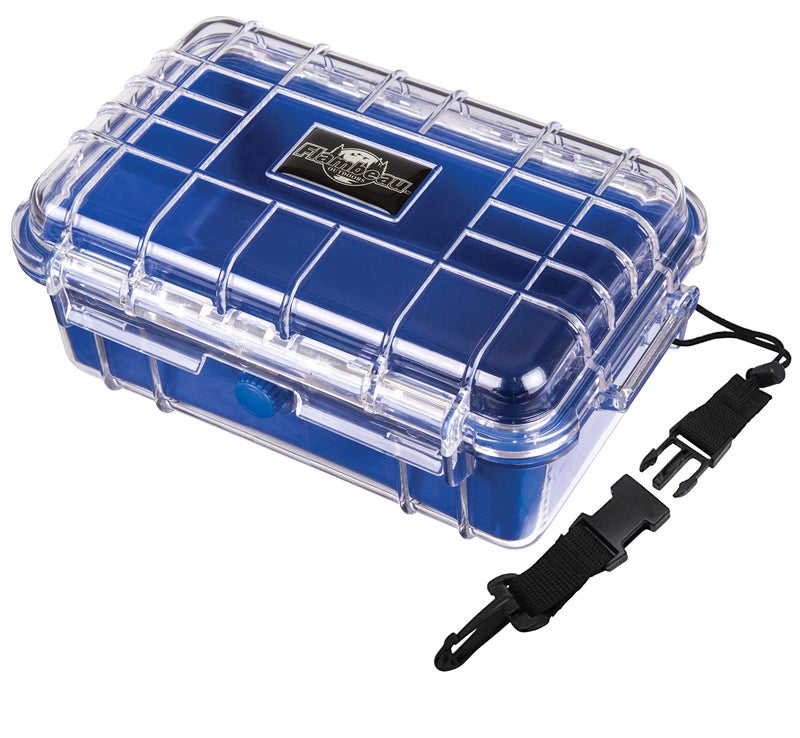 Flambeau Outdoors 502HD HD Tuff Box 500 with Zerust Anti-Corrosion Liner, Dry Box Storage, Large, Blue/Clear - Image 1